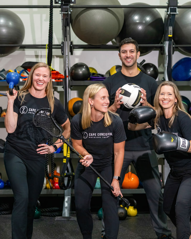 The Cape Concierge Physical Therapy team training in the gym